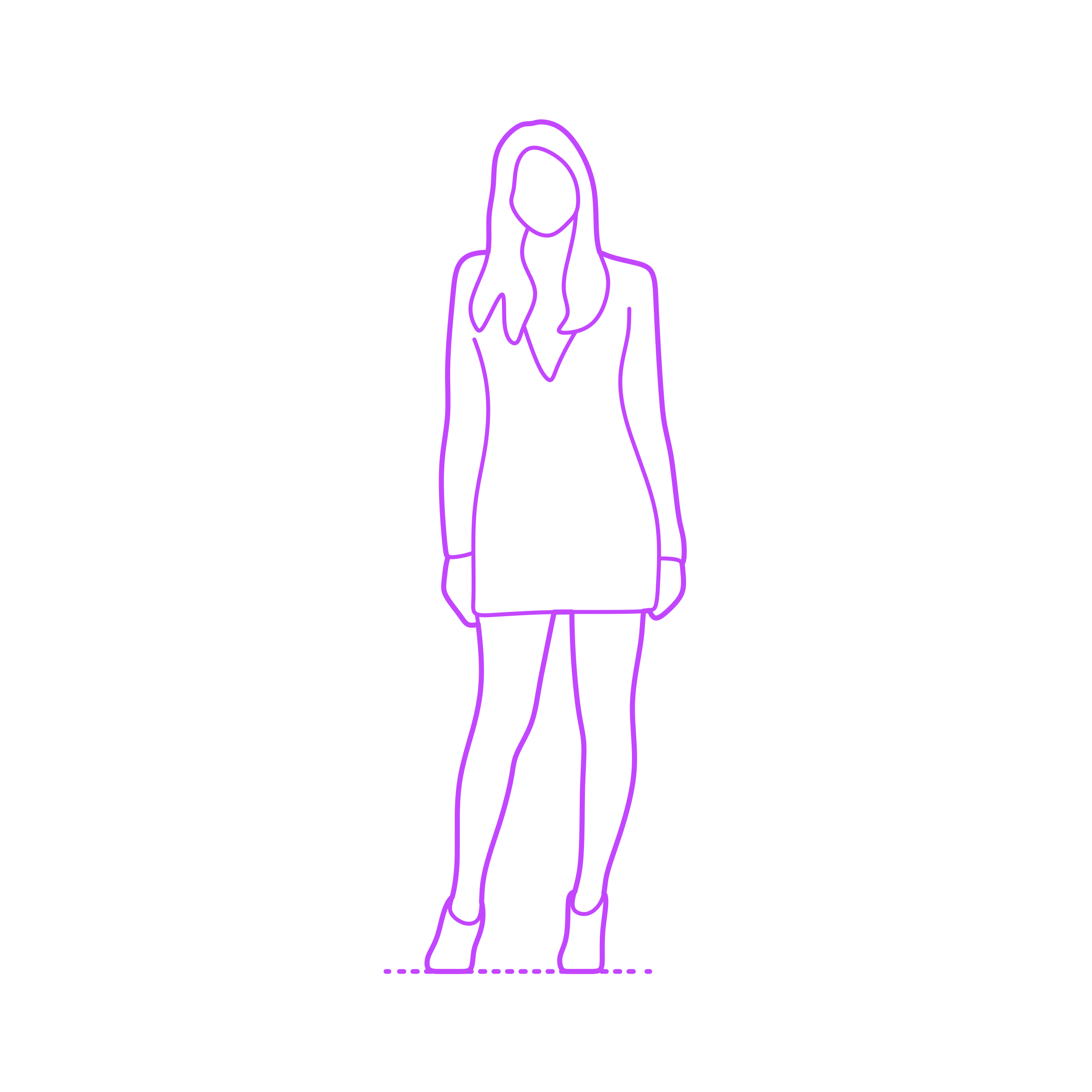 Pop Culture Fashion Models Heidi Klum Outline Icon Svg Set Free Vectors